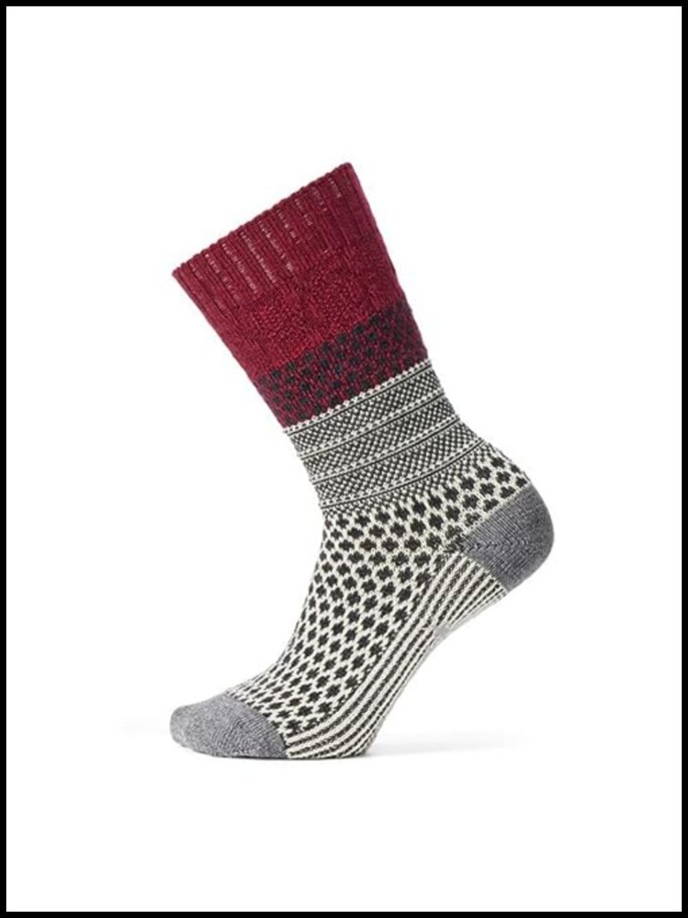 Merino Wool Cozy Popcorn Cable Crew Socks Everyday Casual